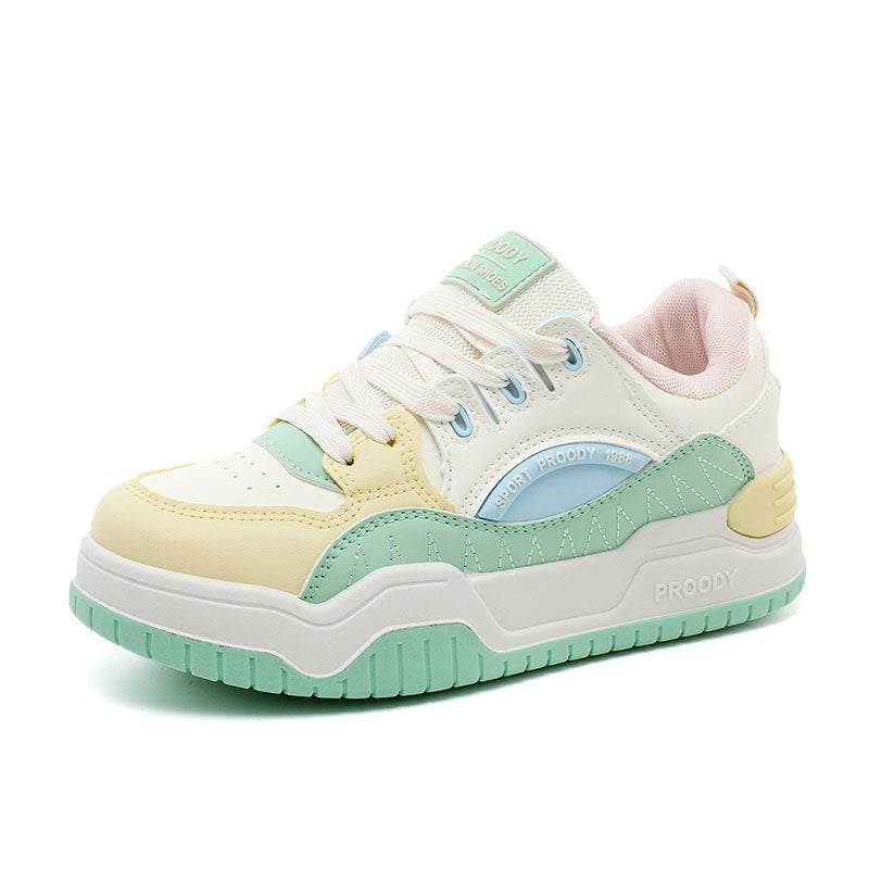 Damen sportliche Chunky Sneakers mit dämpfender Laufsohle EB