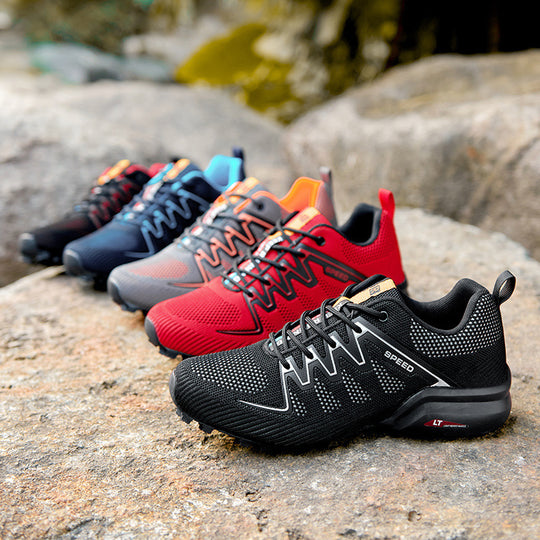 Damen Sportliche Trail-Laufschuhe mit atmungsaktiver Oberflächenstruktur und rutschfester Sohle EB