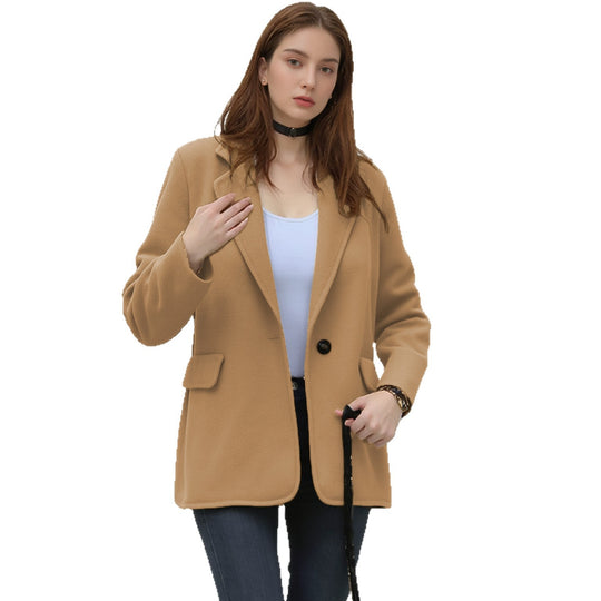 Damen elegante Blazerjacke mit strukturierter Oberfläche und schickem Schnitt EB
