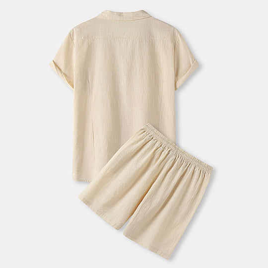 Damen Schlafanzugset mit klassischem Kragen und bequeman Passform EB