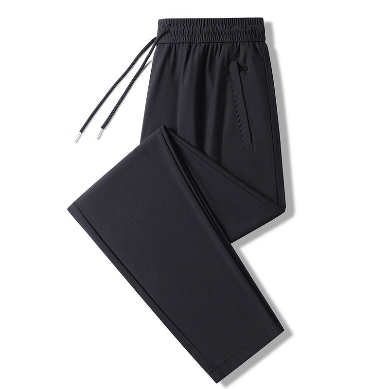 Herren nan leichte Stretchfreizeit Hose mit elastischem Bund und Reißverschlusstaschen EB