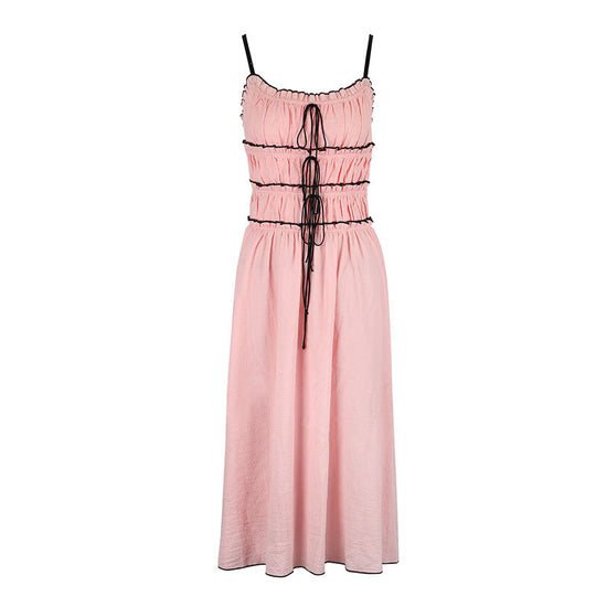 Damen Maxikleid mit raffinierten Raffungseffekten und verstellbaren Trägern EB