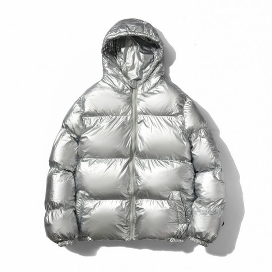 EB | Silber Übergroße Pufferjacke