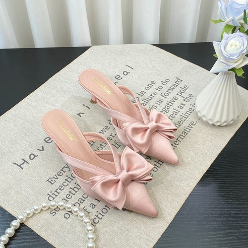 Damen Slingback-Ballerinas mit dekorativem Schleifenakzent EB