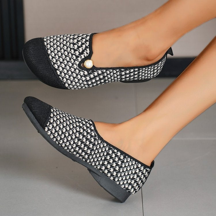 Damen Komfortable Slipper mit modischem Strukturmuster EB