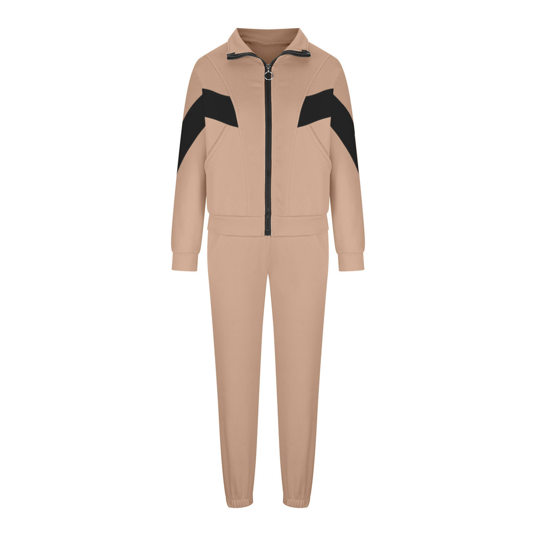 Damen nan athletisches Trainingsset mit Ring-Zipper, eingesetzten Taschen und kontrastierenden Arm-Panels EB