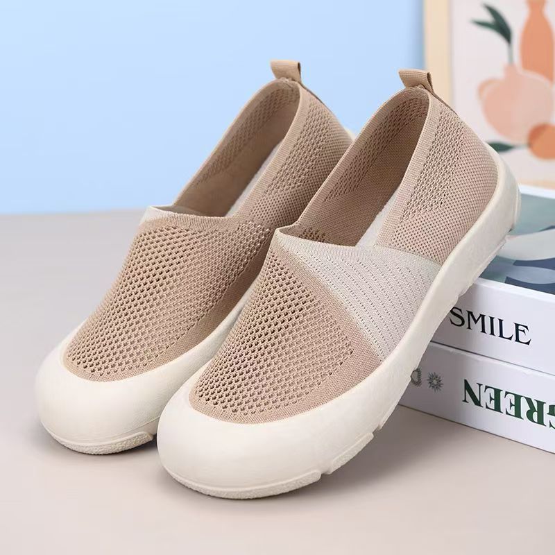 Damen Bequeme Slip-On Schuhe mit atmungsaktivem Obermaterial EB