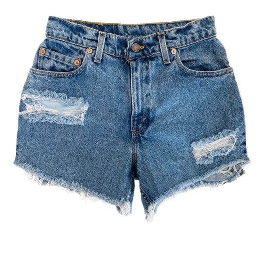 Damen Destroyed Denim Shorts EB