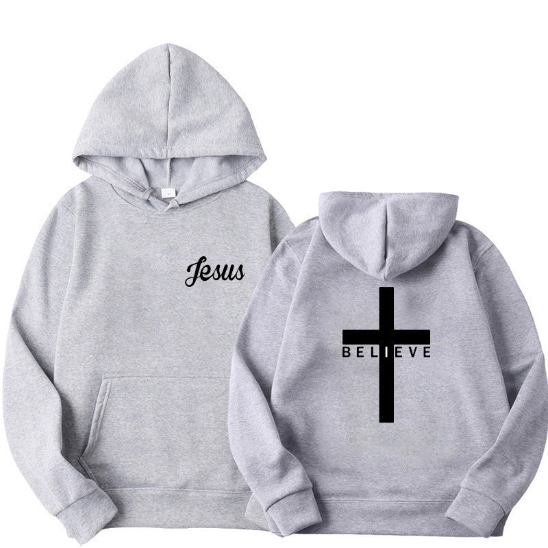 Damen Kapuzenpullover mit motivierendem Glaubensdesign und bequemer Passform EB