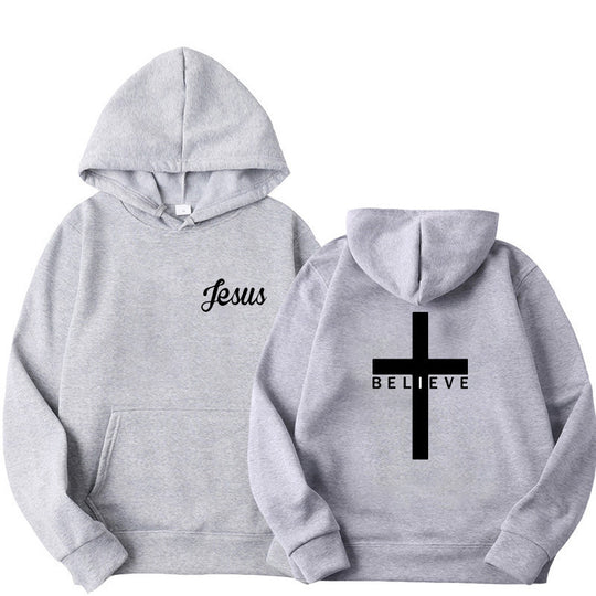 Damen Kapuzenpullover mit motivierendem Glaubensdesign und bequemer Passform EB