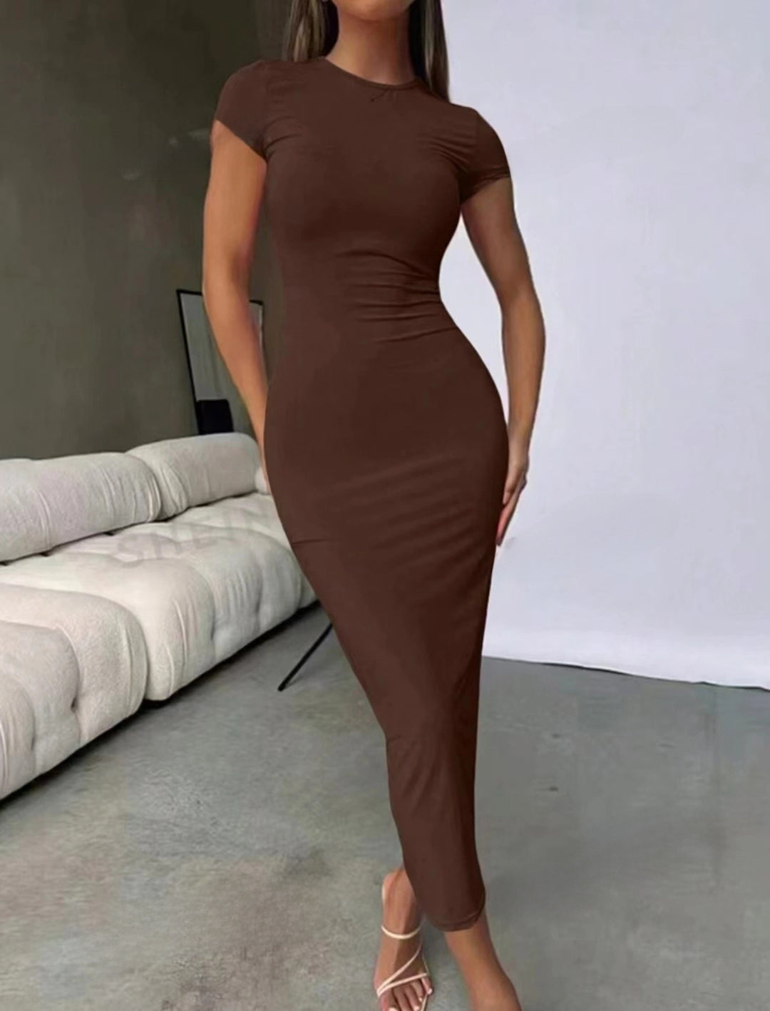 Damen Figurbetontes Midikleid EB