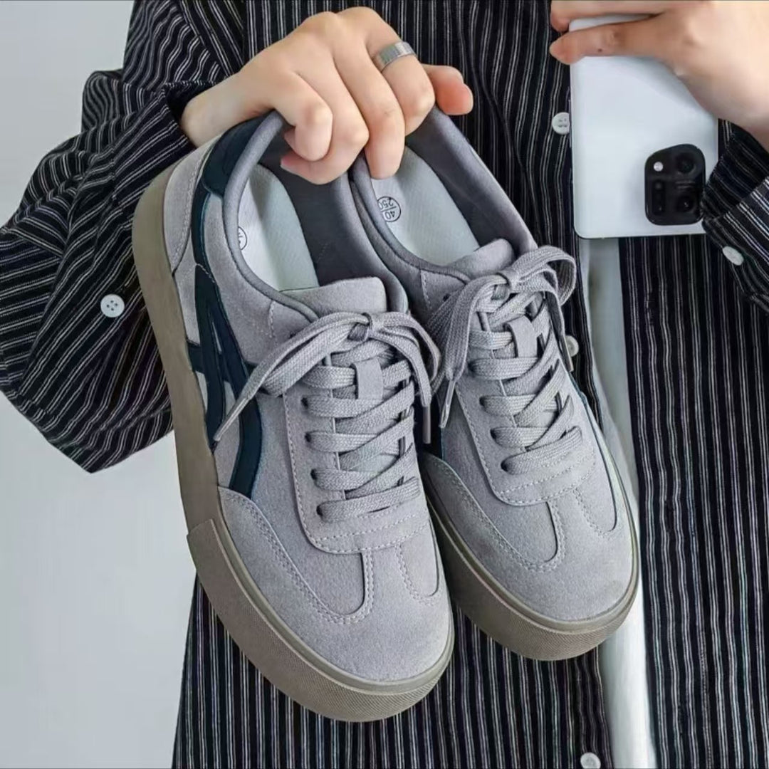 Damen Sportliche Sneakers aus hochwertigem Wildleder mit bequemer Schnürung EB