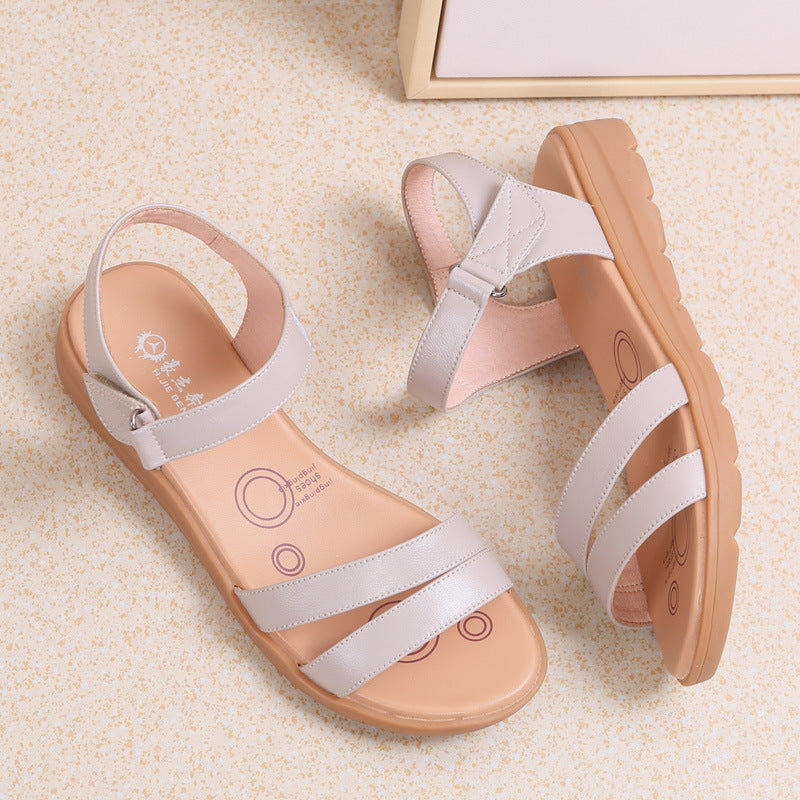 Damen Komfortable Sandalen mit verstellbarem Riemen und anatomischer Fußbett EB