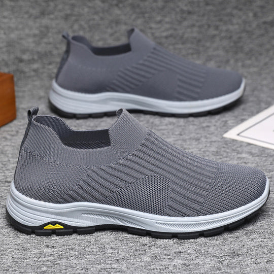 Damen Atmungsaktive Slip-On Sneakers mit elastischem Strick-Obermaterial EB