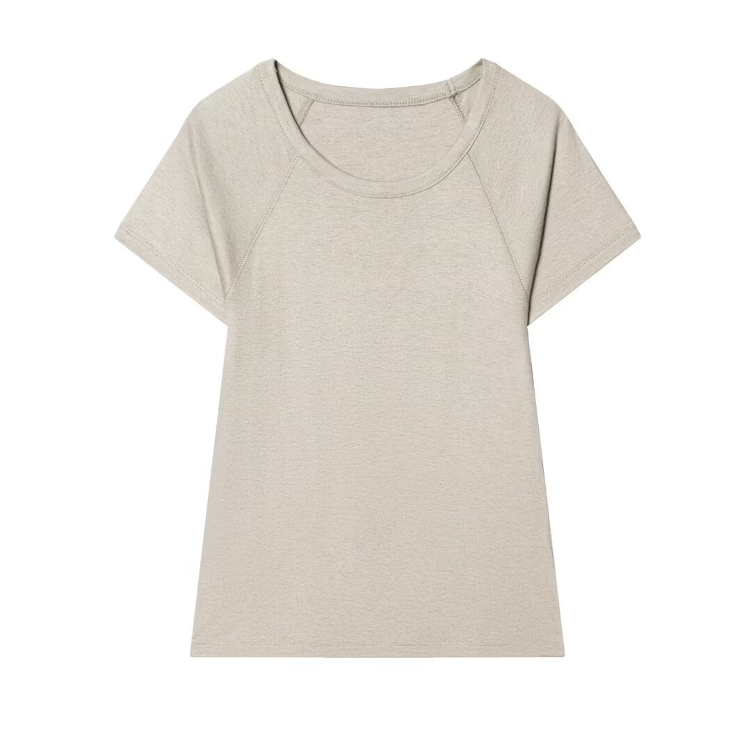 Damen komfortables Basic T-Shirt EB