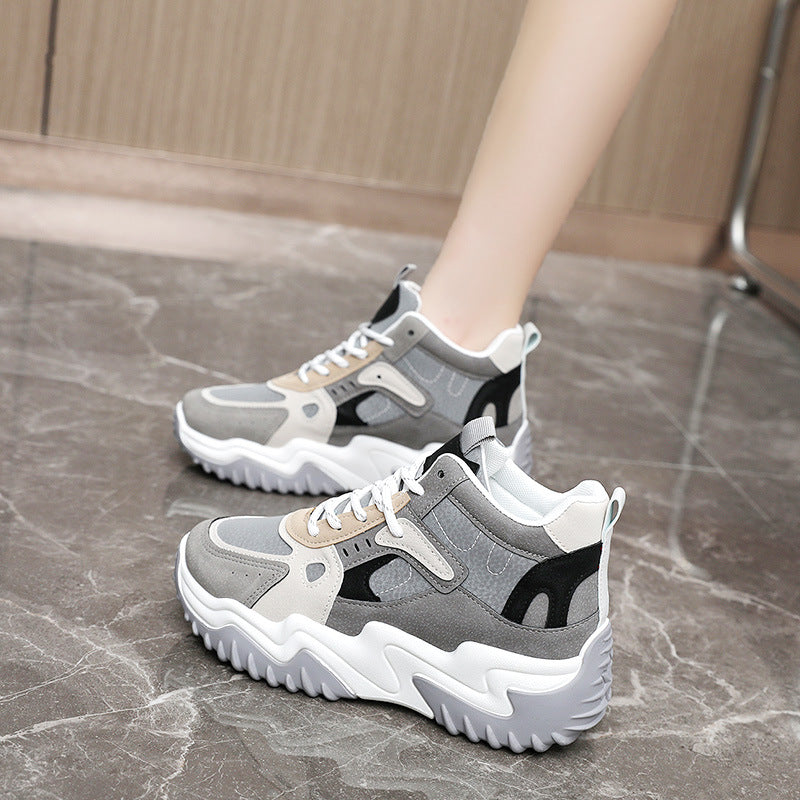 Damen sportliche High-Top Sneakers mit starkem Dämpfungssystem und strapazierfähigem Obermaterial EB