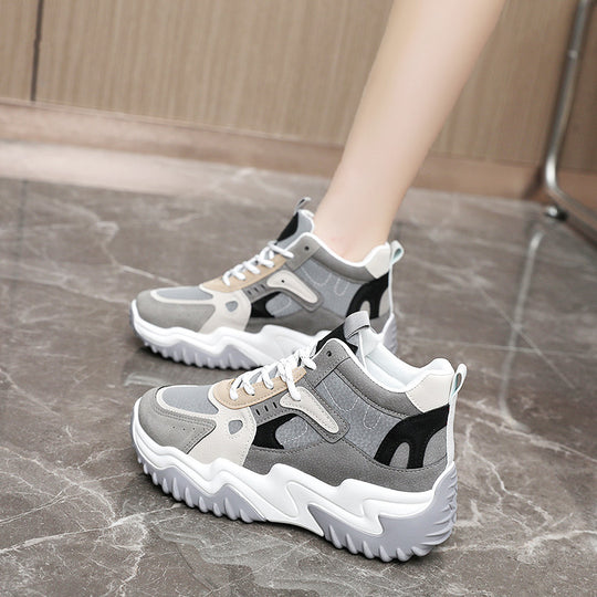 Damen sportliche High-Top Sneakers mit starkem Dämpfungssystem und strapazierfähigem Obermaterial EB