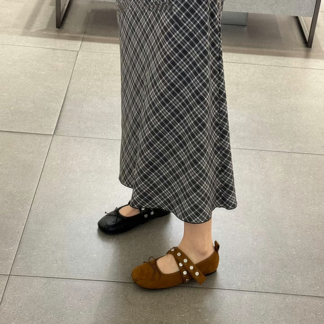 Damen Flache Ballerinas mit modischem Design und Verschluss EB