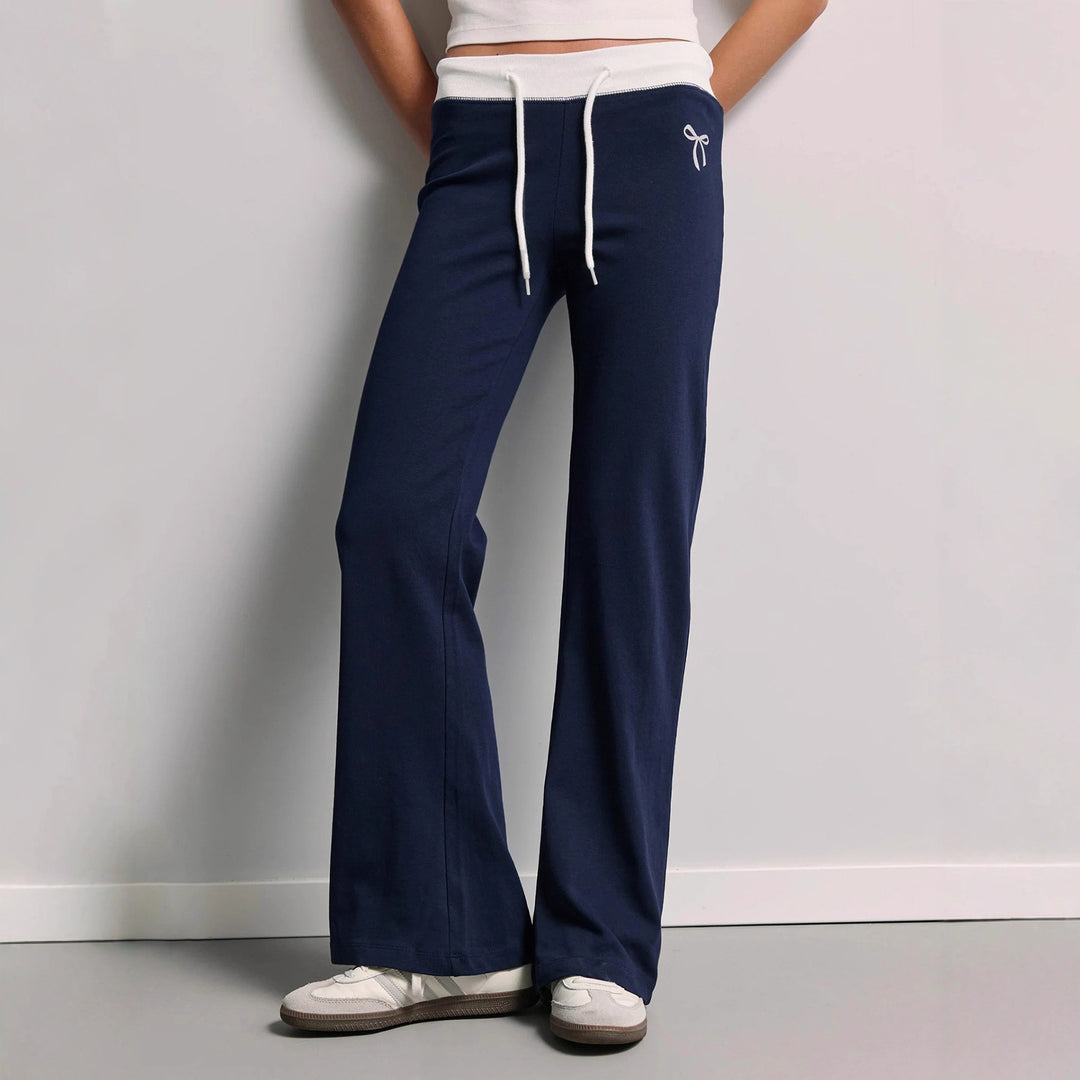 Damen Bequeme und lässige Sweatpants mit elastischem Bund und seitlichen Taschen EB