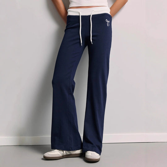 Damen Bequeme und lässige Sweatpants mit elastischem Bund und seitlichen Taschen EB
