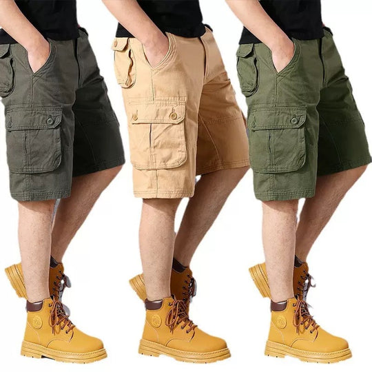 Herren Cargo-Shorts mit einer Vielzahl von praktischen Taschen und verstellbarem Bund EB