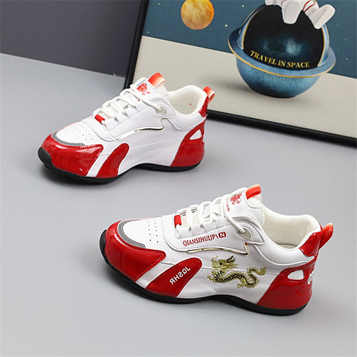 Herren Sneakers im sportlichen Design mit goldenen Akzenten und Drachenstickerei EB