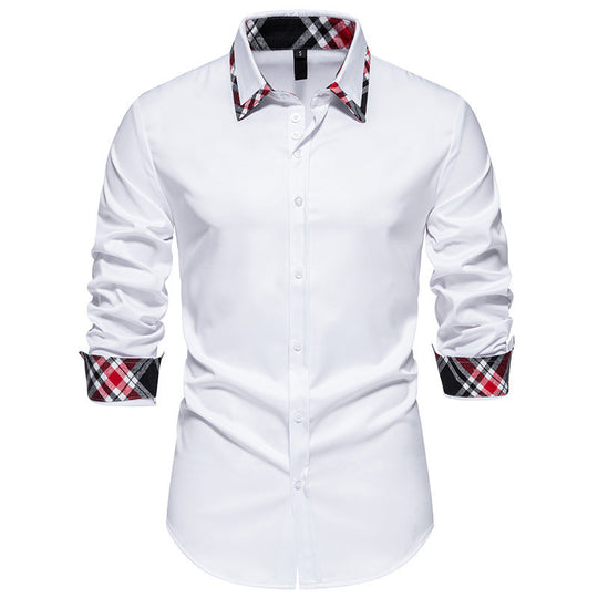 Herren Hemd mit kontrastierendem Kragen und modernem Schnitt EB
