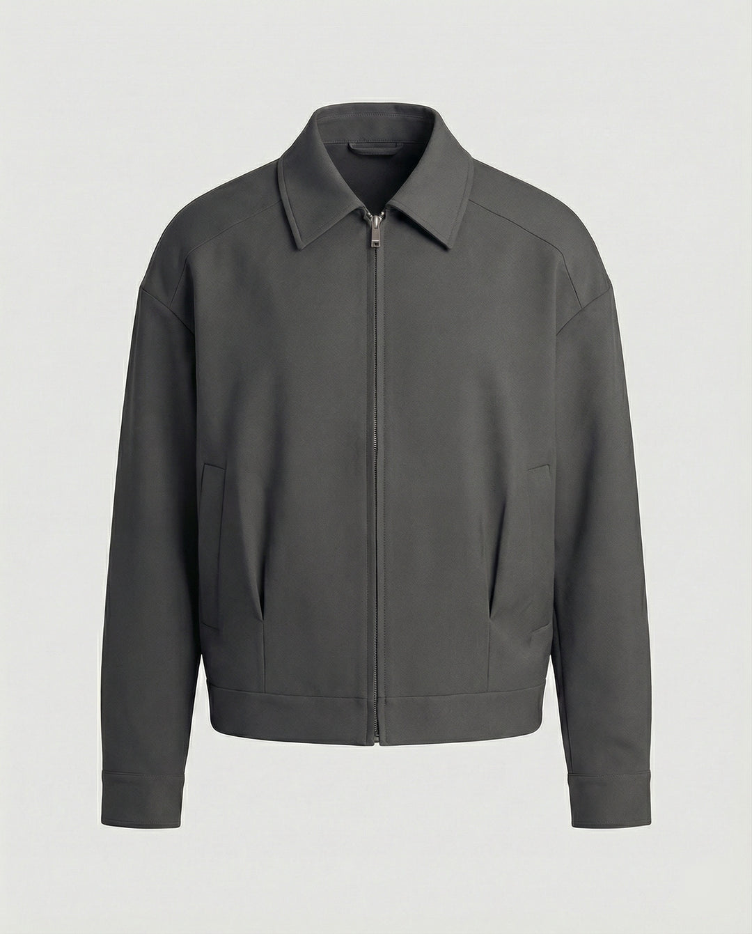 Herren Oversize-Blouson mit Hemdkragen, durchgehendem Reißverschluss und seitlichen Eingrifftaschen EB