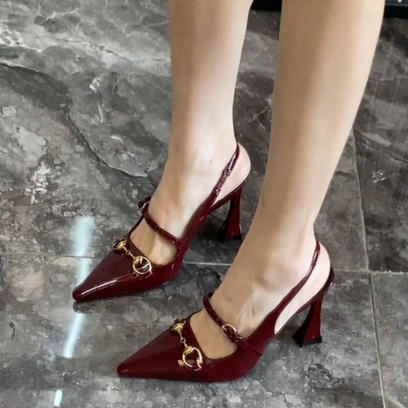 Damen Slingback Pumps mit metallic Akzenten EB