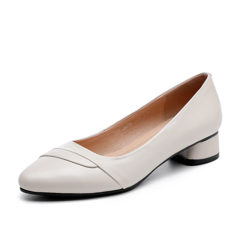 Damen Elegante und bequeme Pumps mit niedrigem Blockabsatz EB