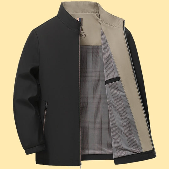 Herren elegante Freizeitjacke mit Stehkragen EB