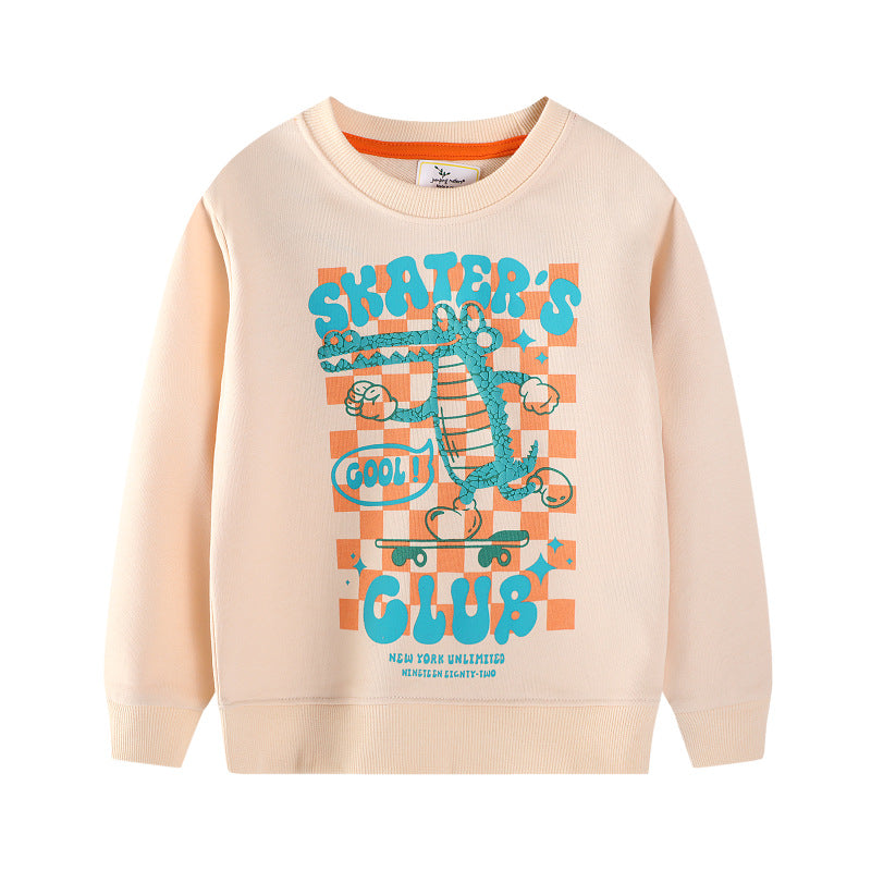 Jungen Sweatshirt mit trendigem Krokodil-Design EB