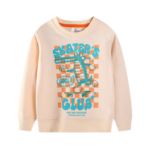 Jungen Sweatshirt mit trendigem Krokodil-Design EB