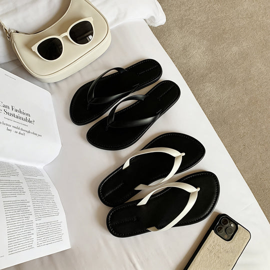 Damen Elegante Flip-Flops mit ergonomischem Fußbett und rutschfester Sohle EB