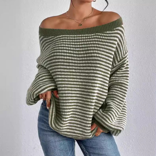 Damen lässiger Strickpullover EB