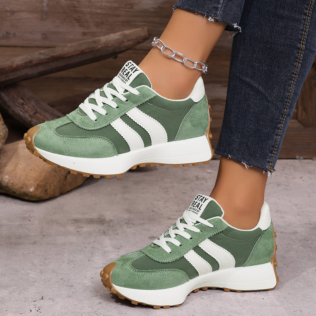 Damen Sportliche Sneaker mit atmungsaktiver Obermaterialstruktur und gedämpfter Sohle EB