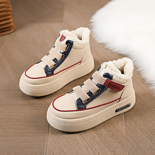 Damen modische Winter Sneakers mit warmem Innenfutter und rutschfester Sohle EB