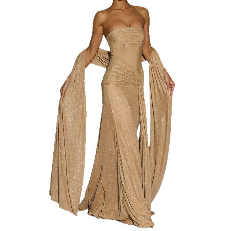Damen Glamouröses Abendkleid mit Drapierungen EB