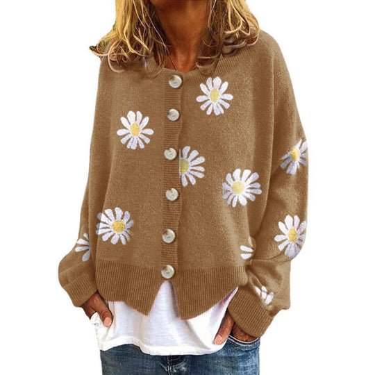 Damen modischer Blumensweater EB
