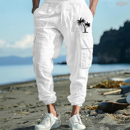 Herren Cargohose mit seitlichen Taschen und verstellbarem Bund EB