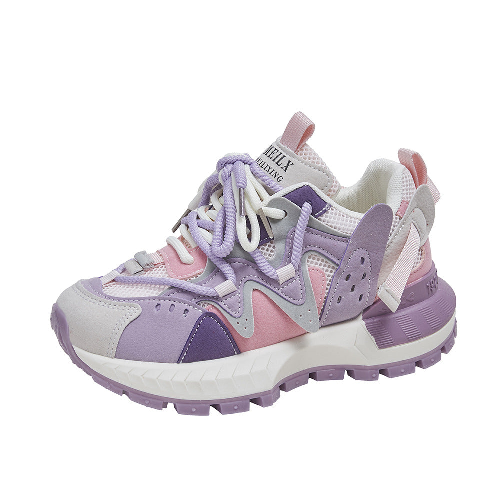 Damen sportliche Sneakers mit atmungsaktiver Obermaterialstruktur und rutschfester Sohle EB