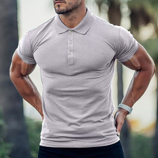 Herren Polo-Shirt mit körperbetontem Schnitt und hochwertiger Pique-Textur EB