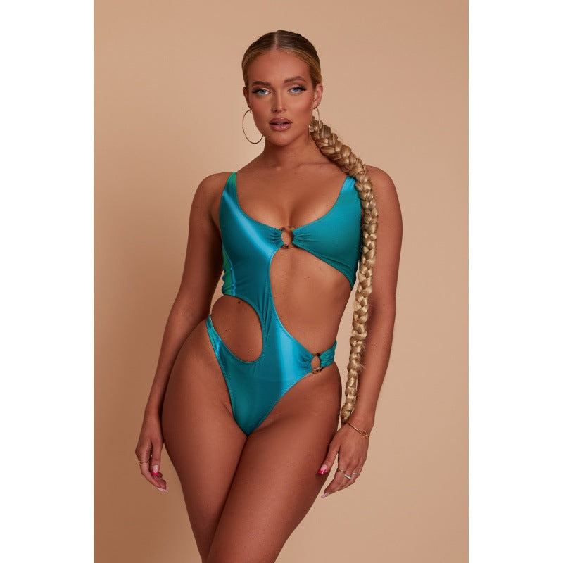 Damen Einteiliger Badeanzug mit aufregendem Cut-Out-Design und sportlichem Schnitt EB