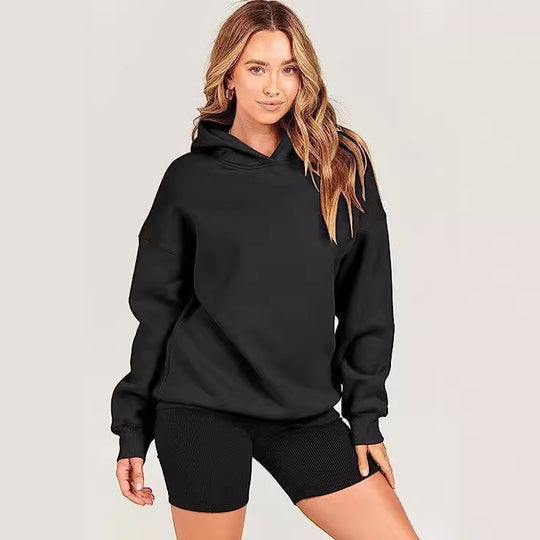 Damen lässiger Kapuzenpullover mit übergroßer Passform EB