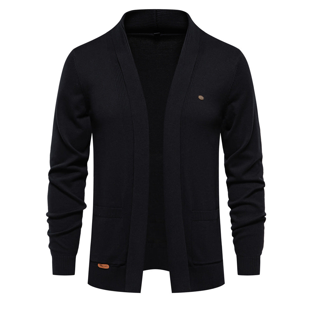 Herren Strickjacke mit offenem Schnitt und praktischen Taschen EB