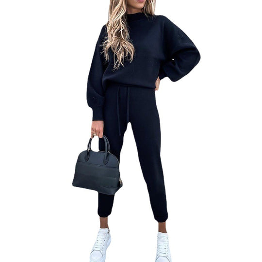 Damen Lässiges Hoodie-Set mit bequemen Jogginghosen EB