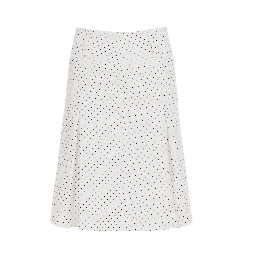 Damen Midirock mit verspieltem Punktmuster und eleganter A-Linie EB