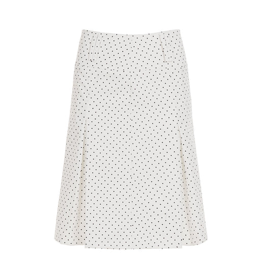 Damen Midirock mit verspieltem Punktmuster und eleganter A-Linie EB