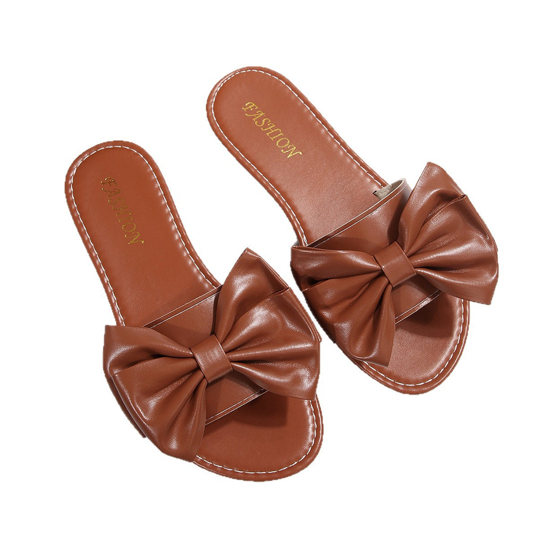 Damen elegante Slipper mit großzügigem Schleifen-Detail EB