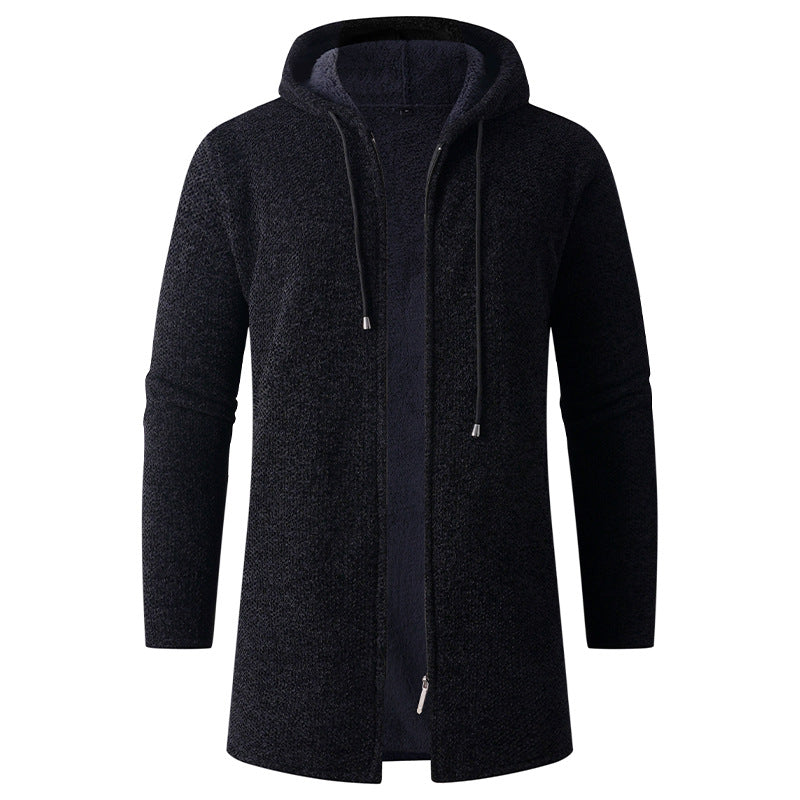 Damen gemütlicher Kapuzenmantel aus schwerem Fleece EB